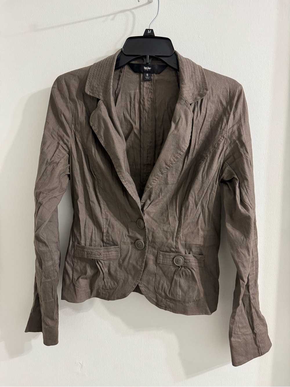 Women’s Brown Lightweight Blazer Jacket | Size S